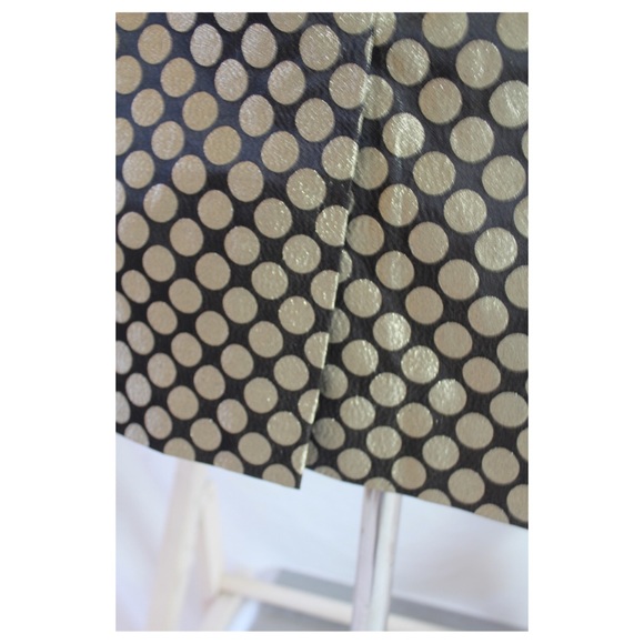J. Crew Silk Gold Circles Pencil Skirt Fits Size 8 - Picture 4 of 7